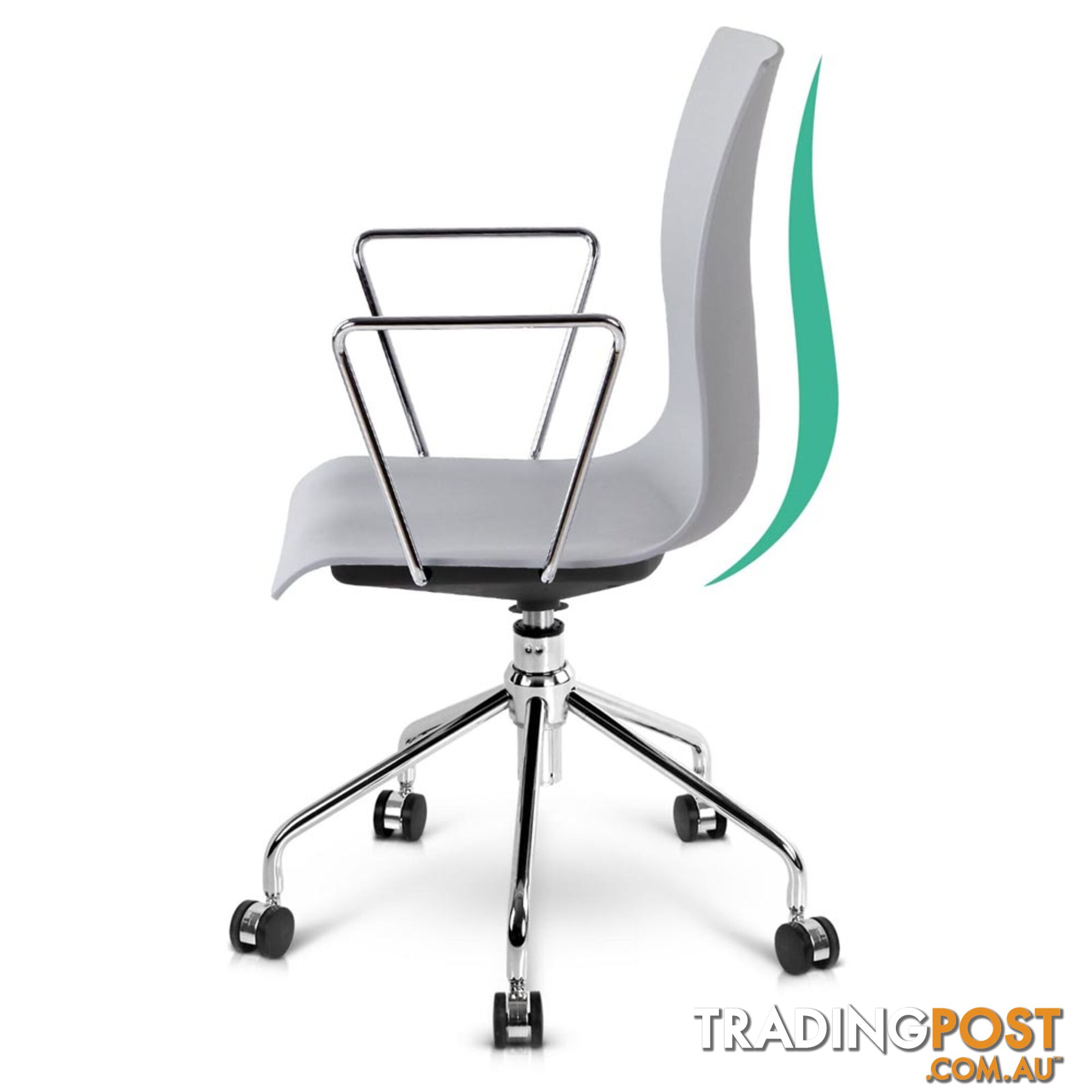 Modern Office Chair with Armrests Grey