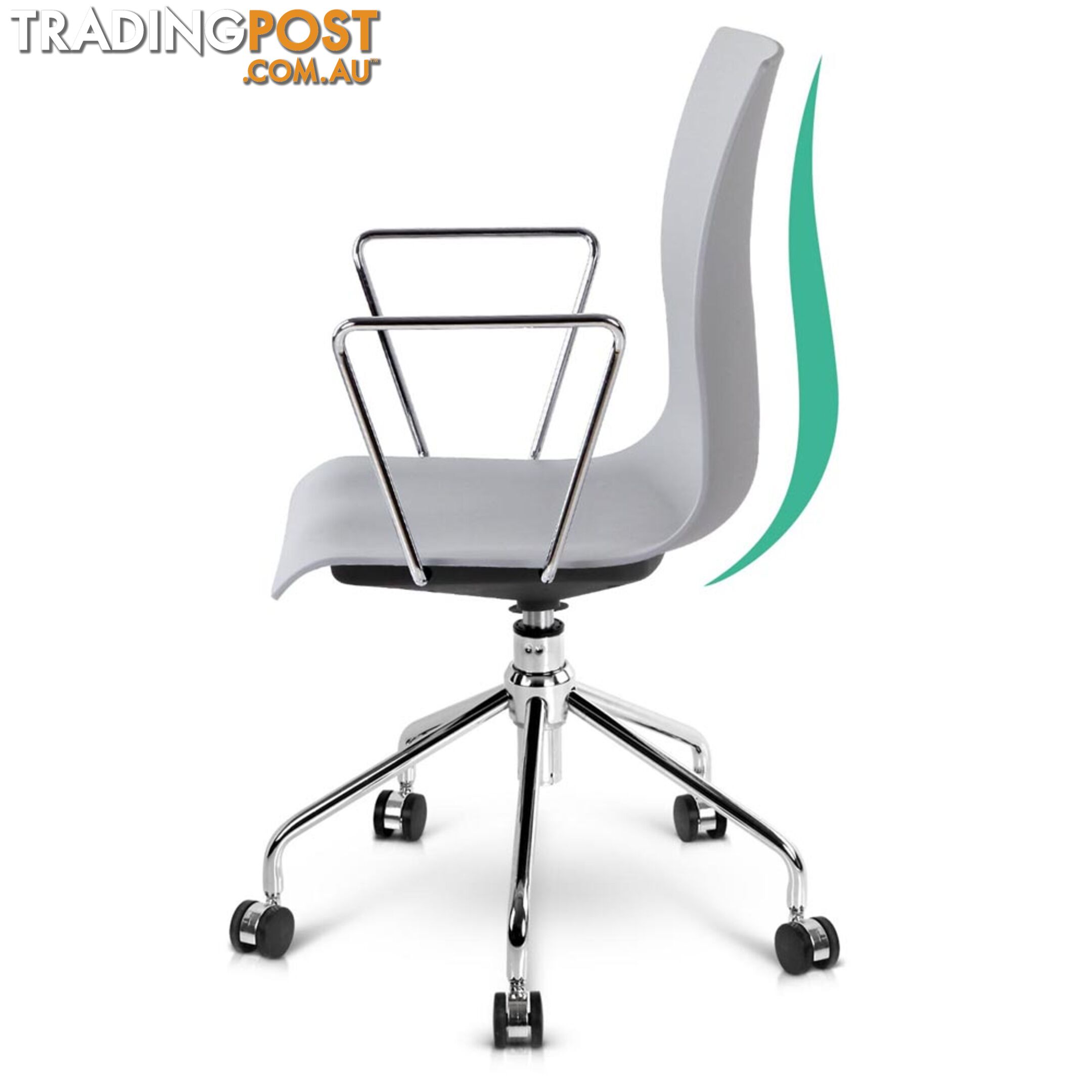 Modern Office Chair with Armrests Grey