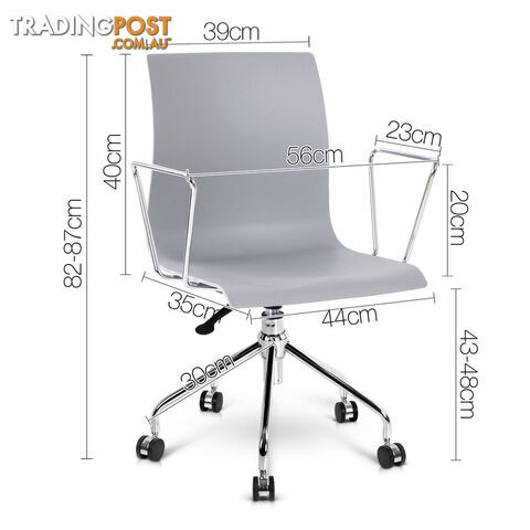 Modern Office Chair with Armrests Grey