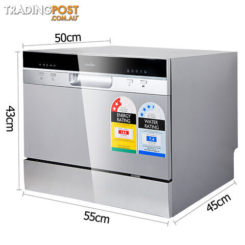 5 Star Chef Electric Benchtop Dishwasher Silver