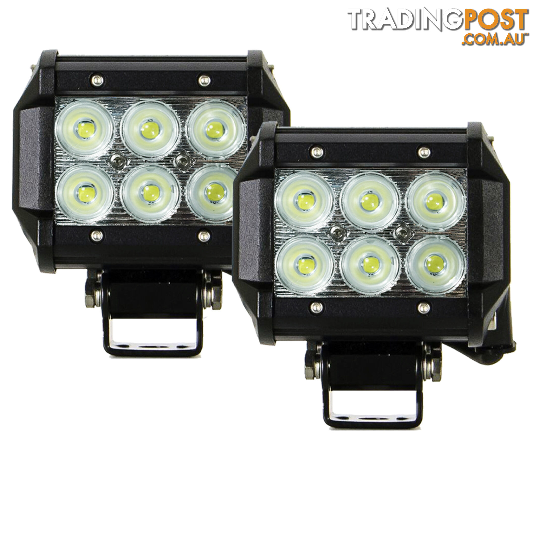 2x 4inch 30W Cree LED Light Bar Flood Work Driving Offroad Lamp Save On 42W