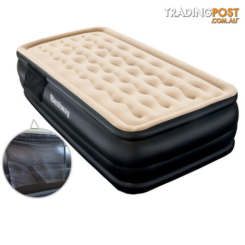 Bestway Single Inflatable Air Mattress Bed w/ Built-in Pump Black