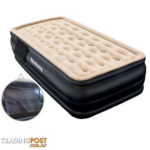 Bestway Single Inflatable Air Mattress Bed w/ Built-in Pump Black