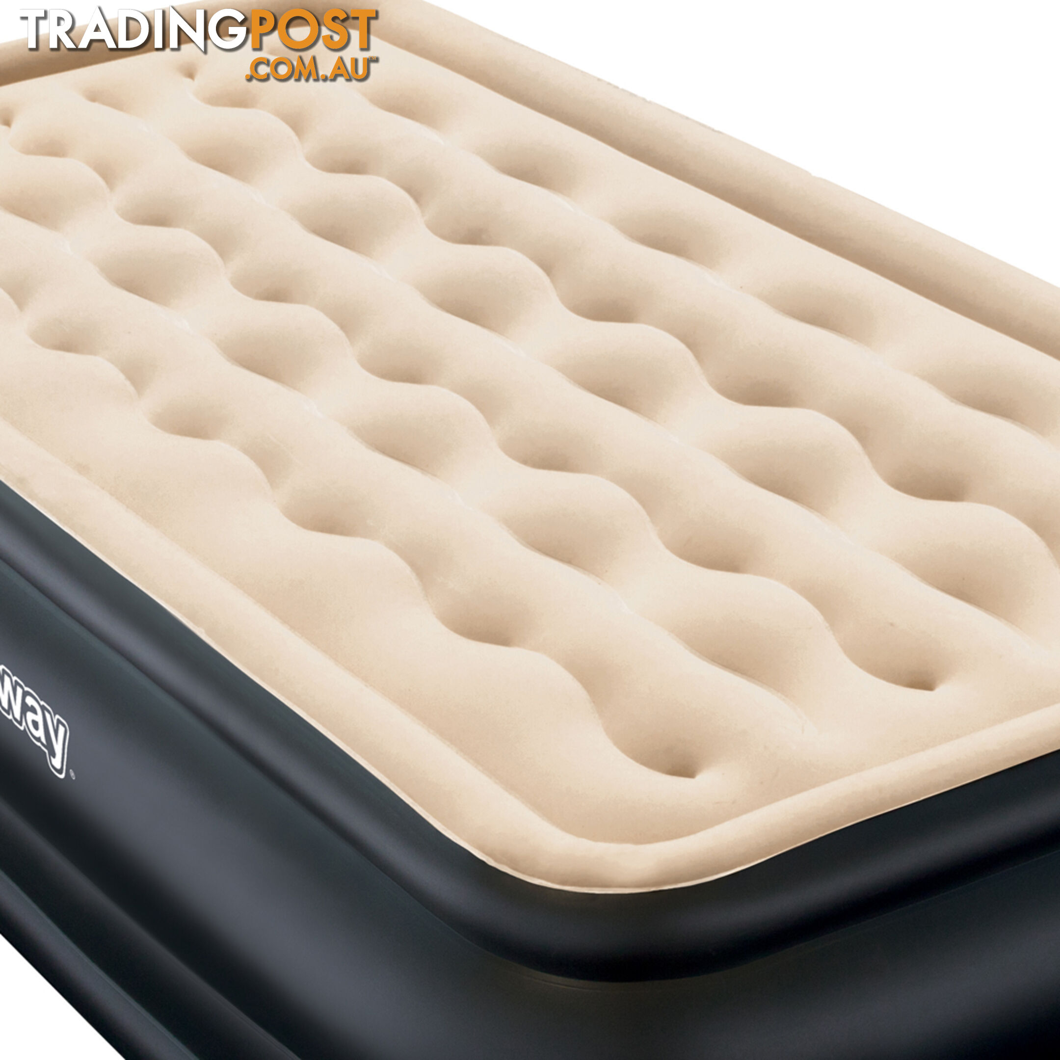 Bestway Single Inflatable Air Mattress Bed w/ Built-in Pump Black