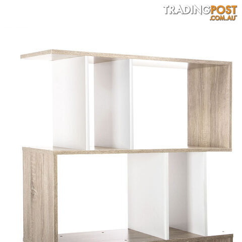 5 Tier Display/Book/Storage Shelf Unit White Brown