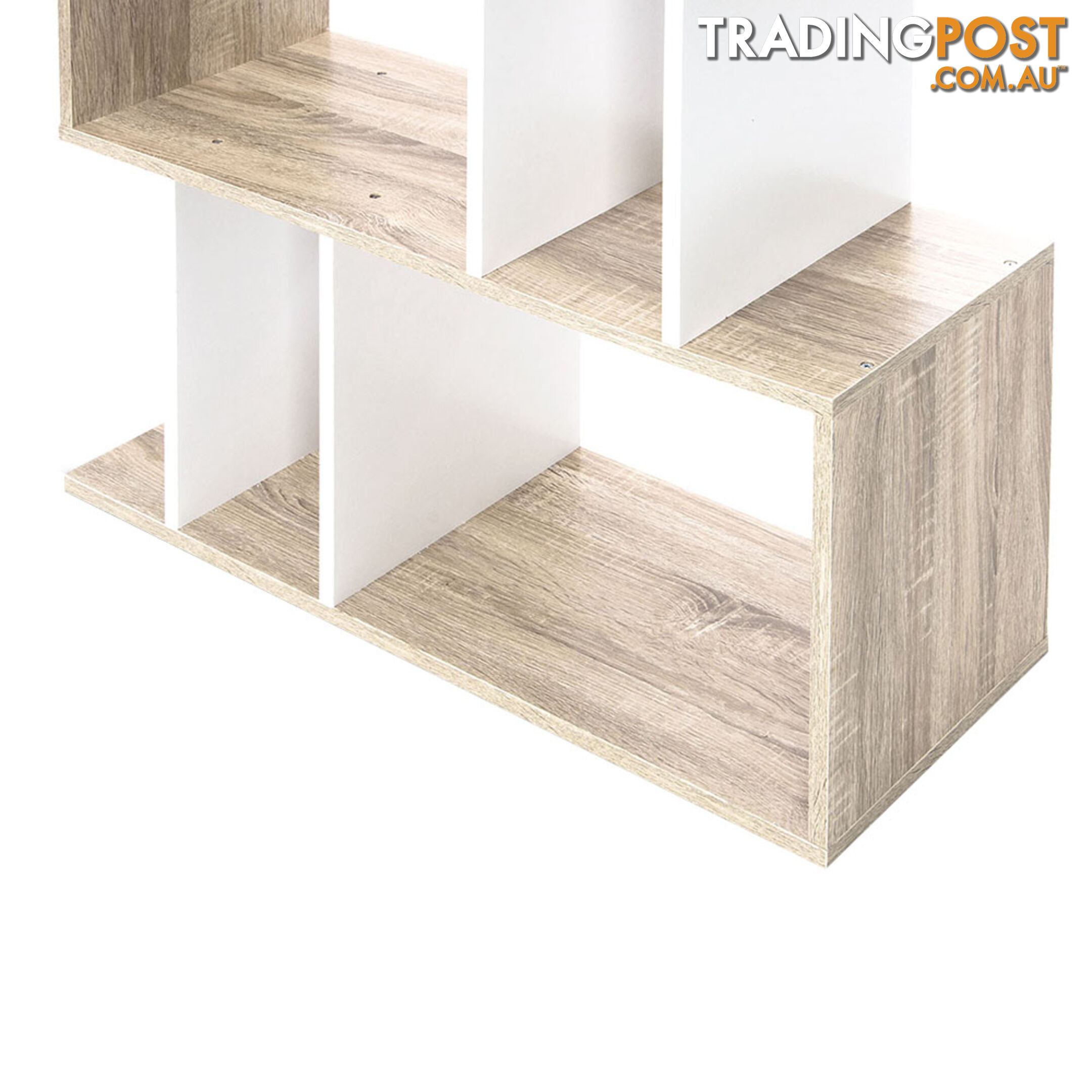 5 Tier Display/Book/Storage Shelf Unit White Brown