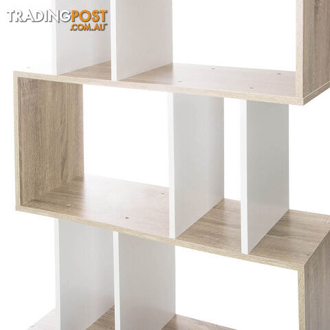 5 Tier Display/Book/Storage Shelf Unit White Brown