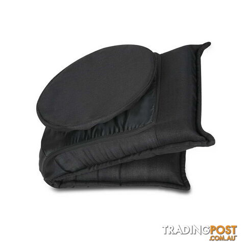 Swivel Foldable Floor Chair - Black - photo 5 of 10