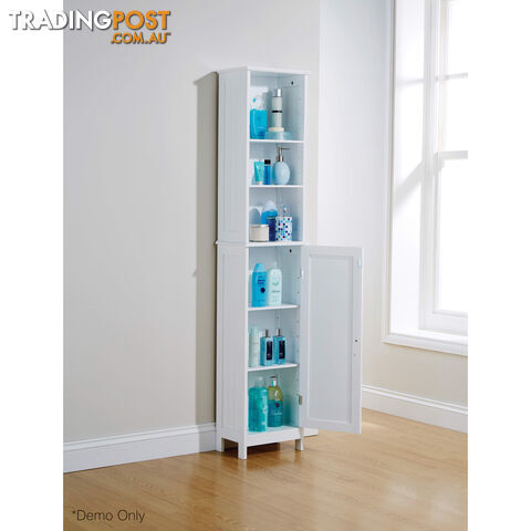 Grace Tall Cupboard in WHITE