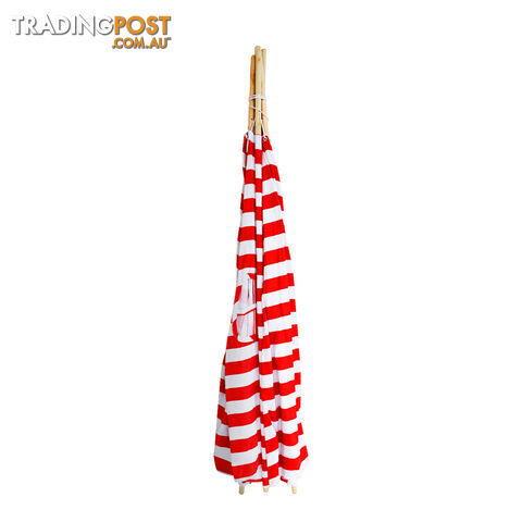 5 Poles Teepee Tent w/ Storage Bag Red - photo 4 of 8
