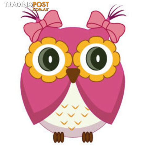 Cute pink owl Wall Sticker - Totally Movable