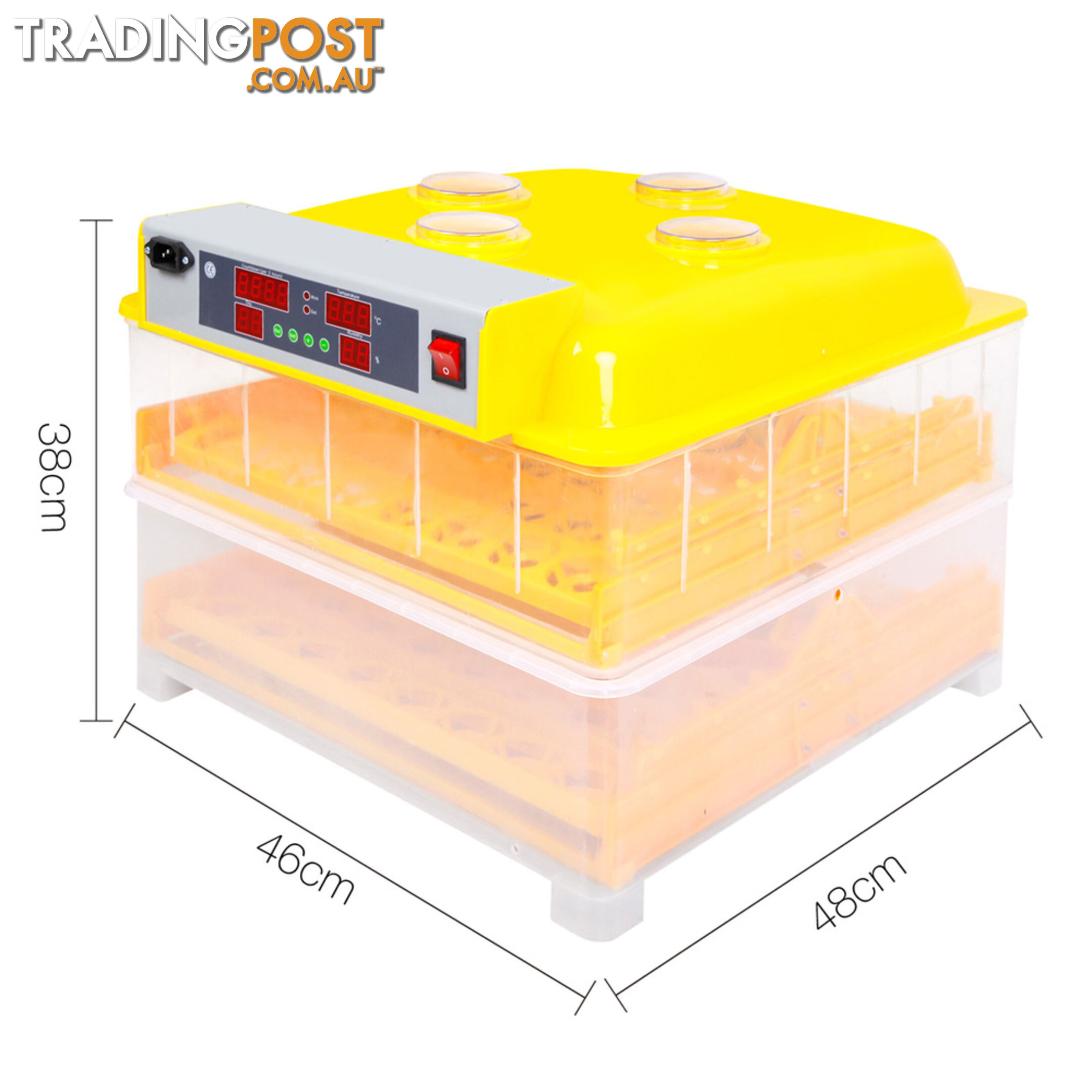 Automatic 112 Egg Incubator Yellow