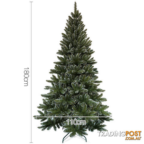 Snowy Christmas Tree 180cm Green