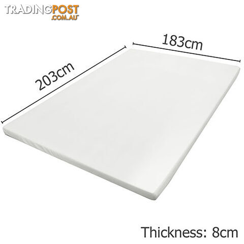 Visco Elastic Memory Foam Mattress Topper 8cm King