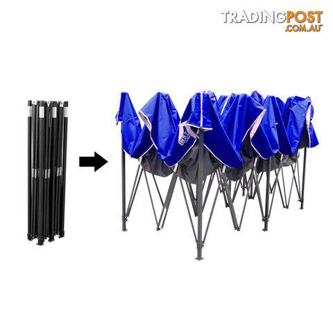 3m x 6m Pop-up Garden Outdoor Gazebo Blue - photo 5 of 9