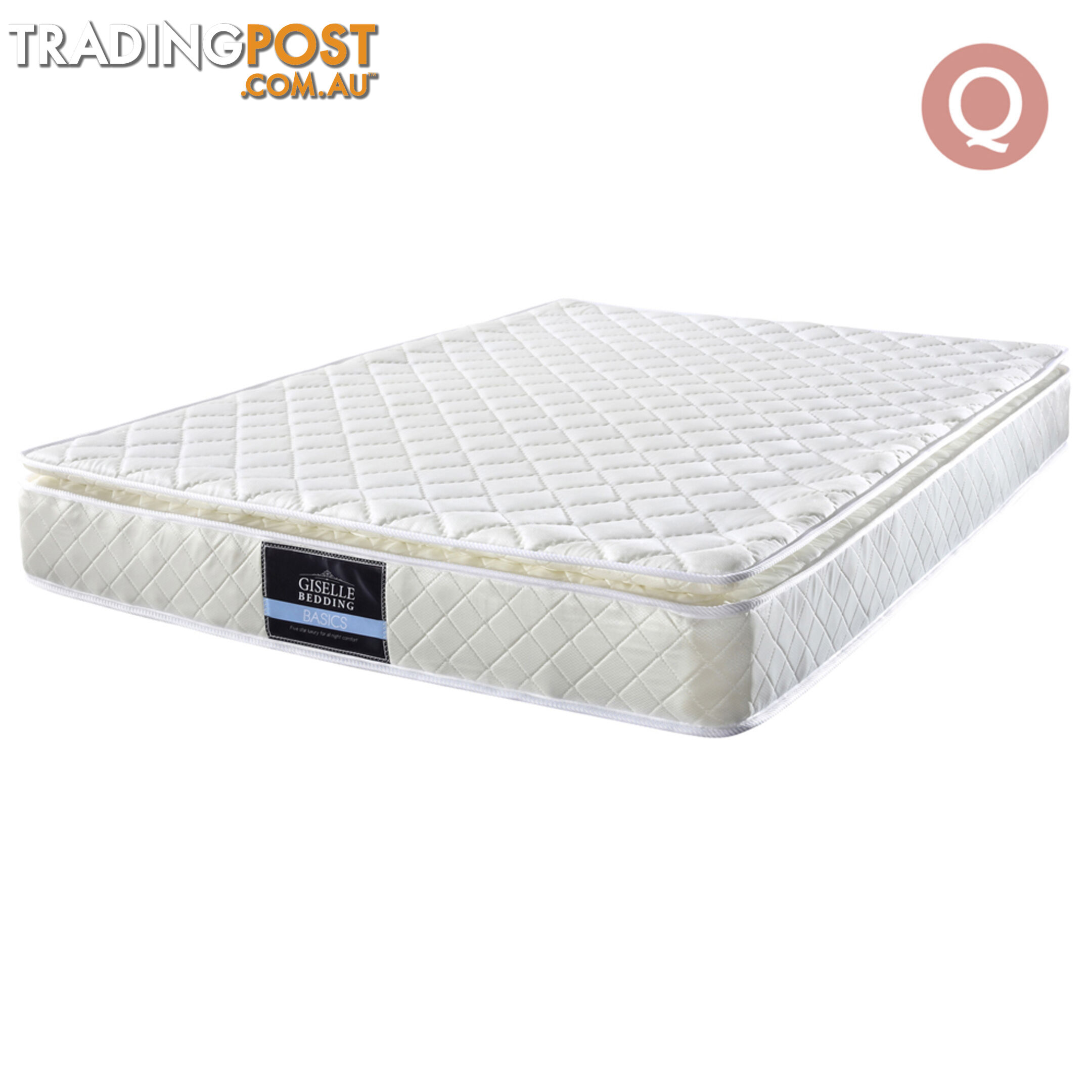 Pillow Top Pocket Spring Mattress 22cm Queen