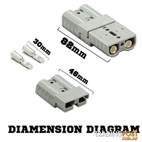 10X Premium Anderson Style Plug 50AMP Exterior Connector DC Power SOLAR CARAVAN - photo 4 of 4