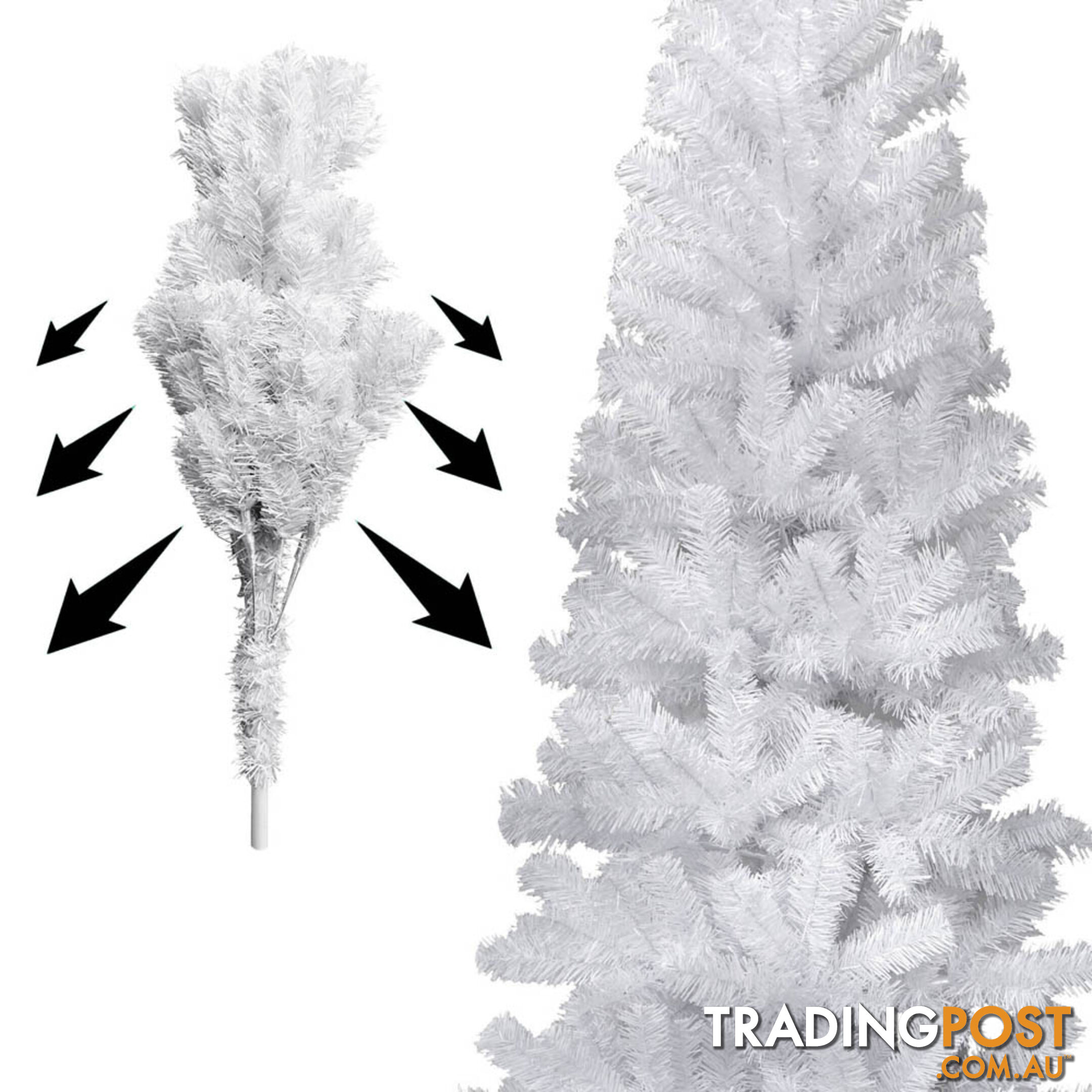 2.1M Christmas Tree with Ornaments - White