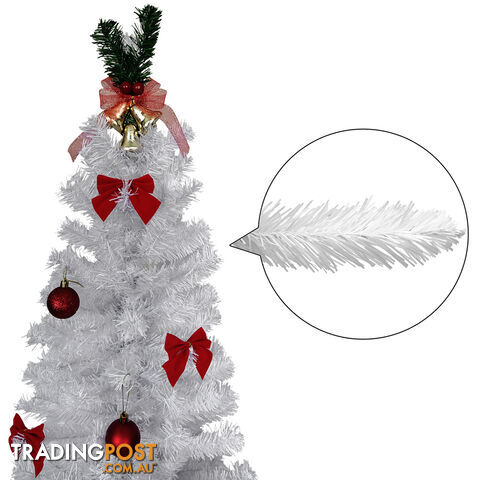 2.1M Christmas Tree with Ornaments - White