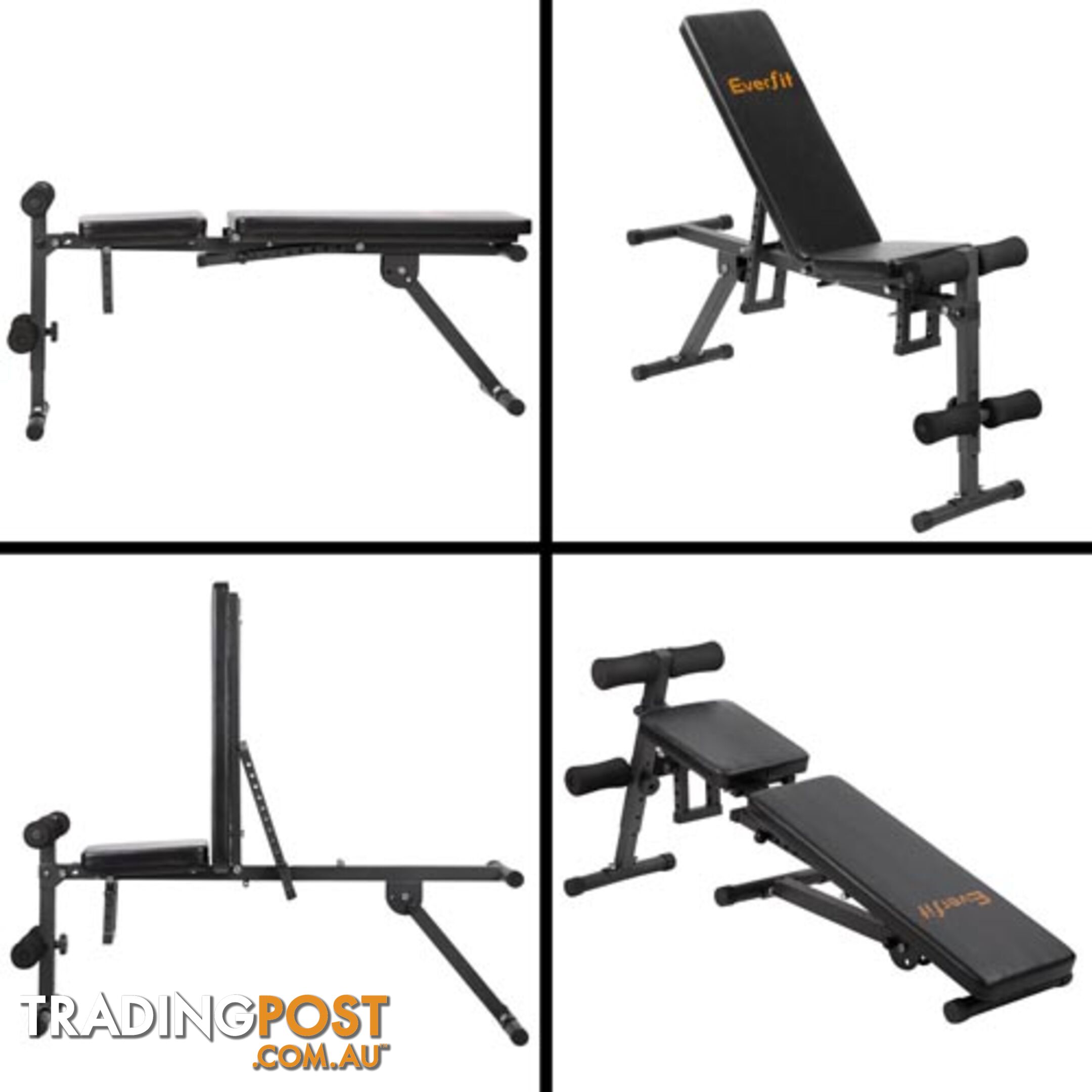 FID Flat Adjustable Bench 150Kg