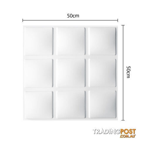 12 Pcs 3D Cube Design Wall Panel