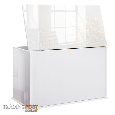 Baby Toy Box Nursery Wood Storage Chest Organizer White