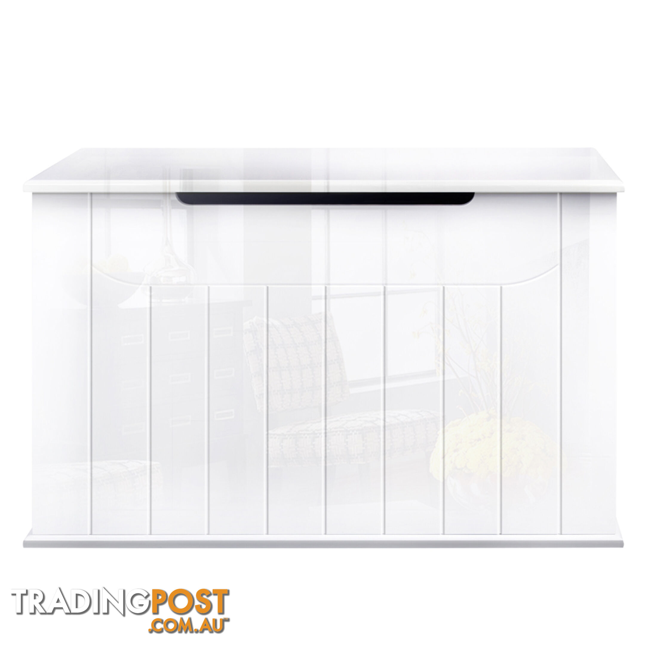 Baby Toy Box Nursery Wood Storage Chest Organizer White