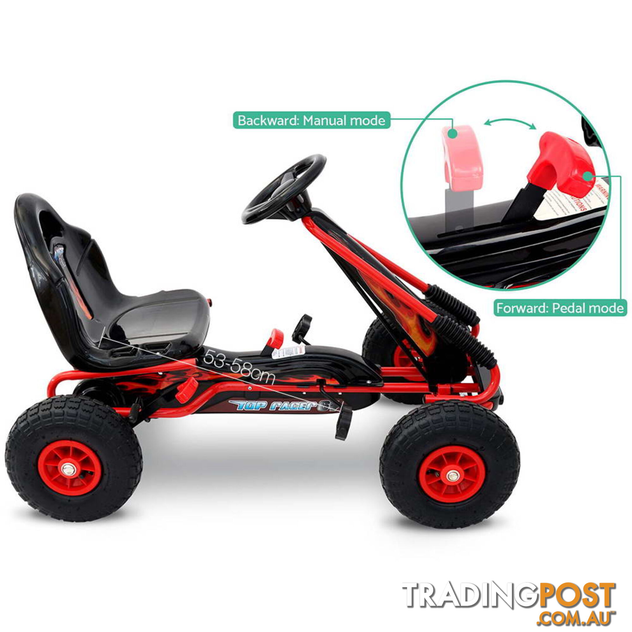 Kids Pedal Go Kart - Red