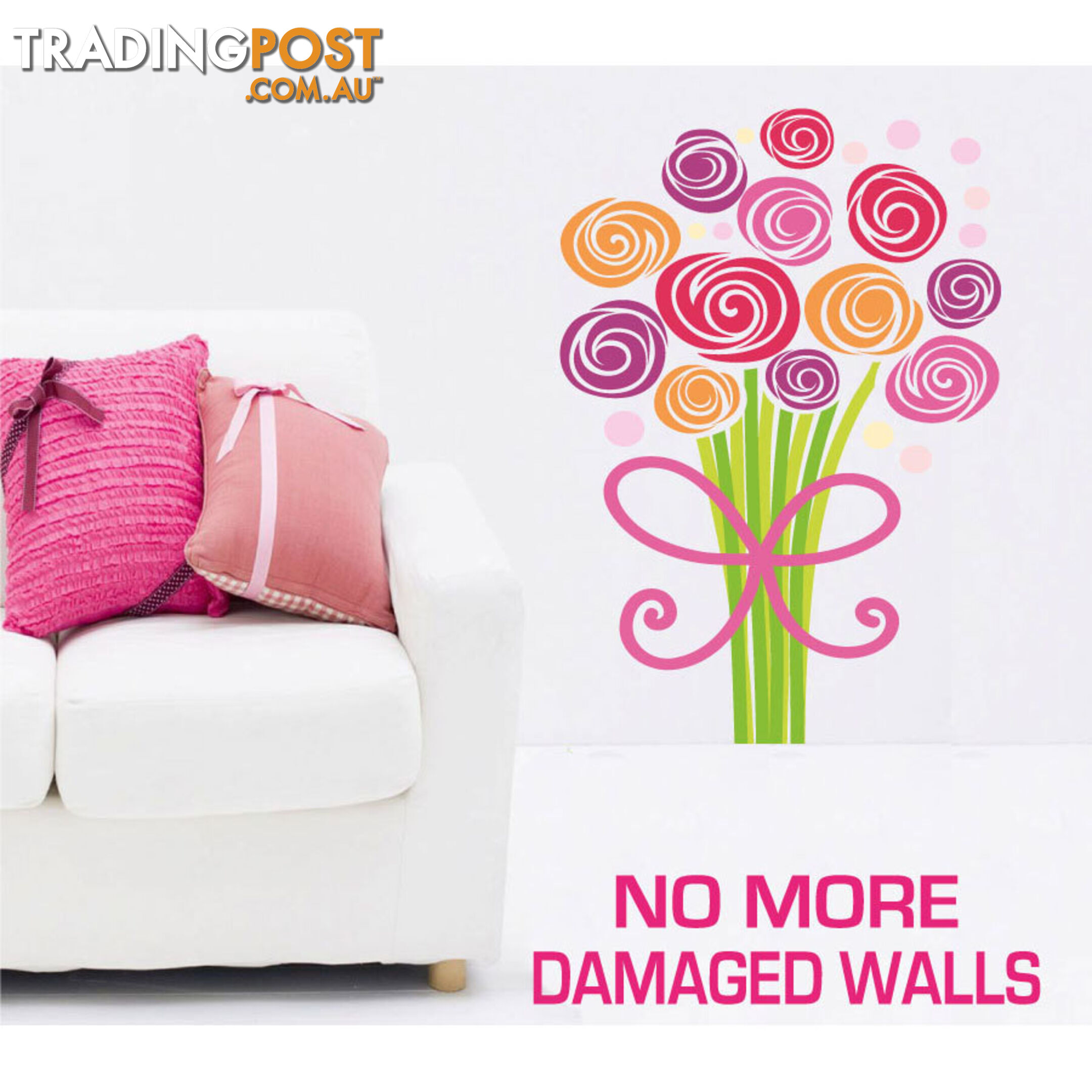 Extra Large Size Bouquet of Flowers Wall Stickers - Totally Movable