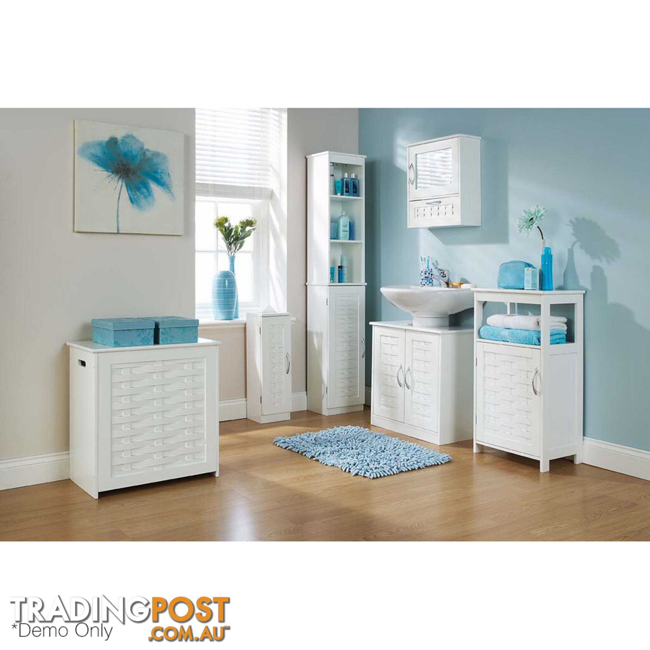 Weave Tall Unit in WHITE