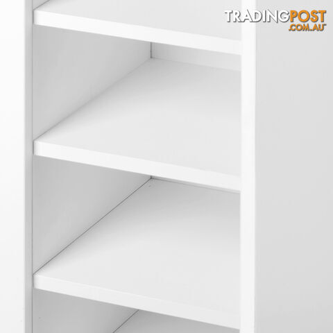 2 Doors Shoe Cabinet Storage Cupboard White