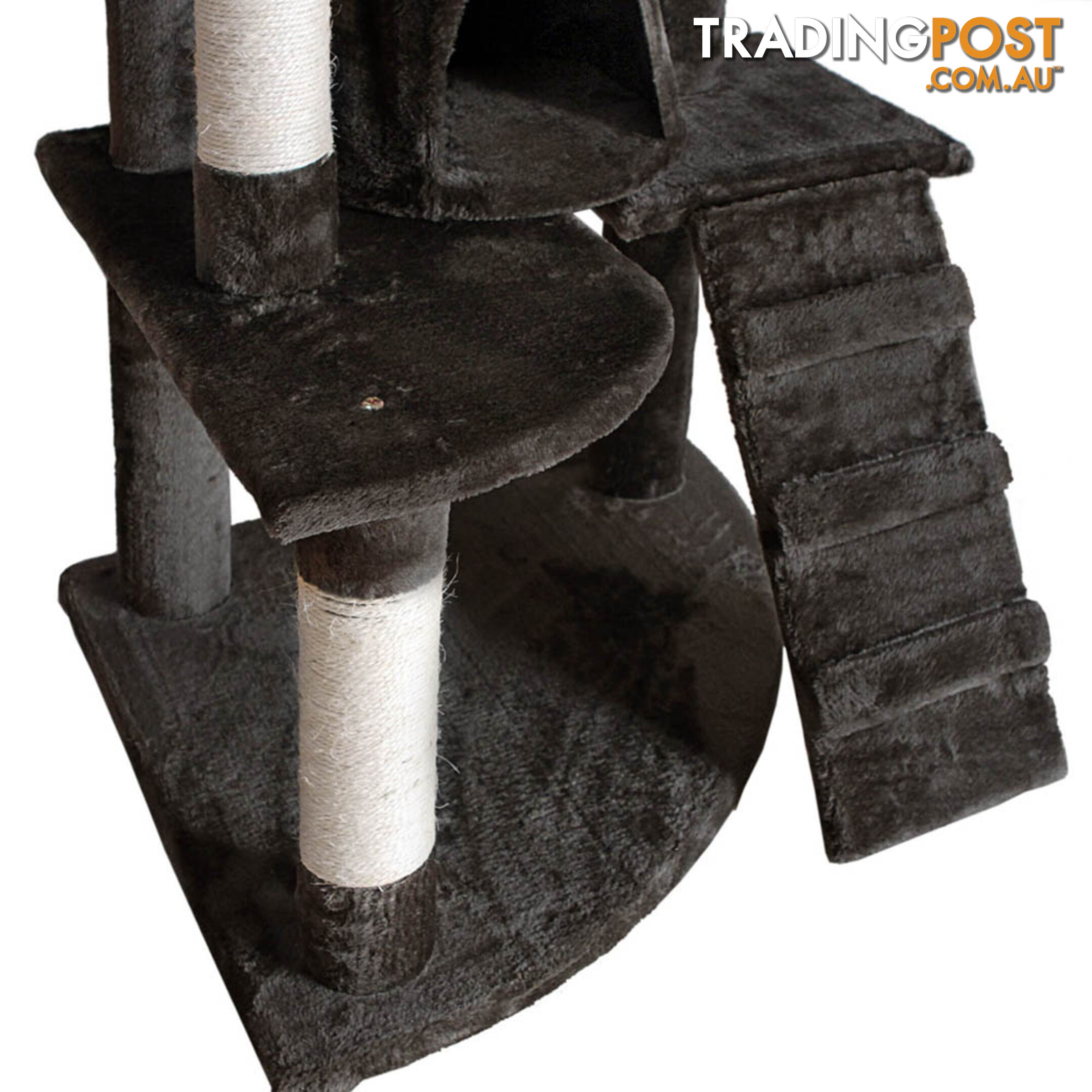 Cat Scratching Poles Post Furniture Tree 193cm Dark Grey