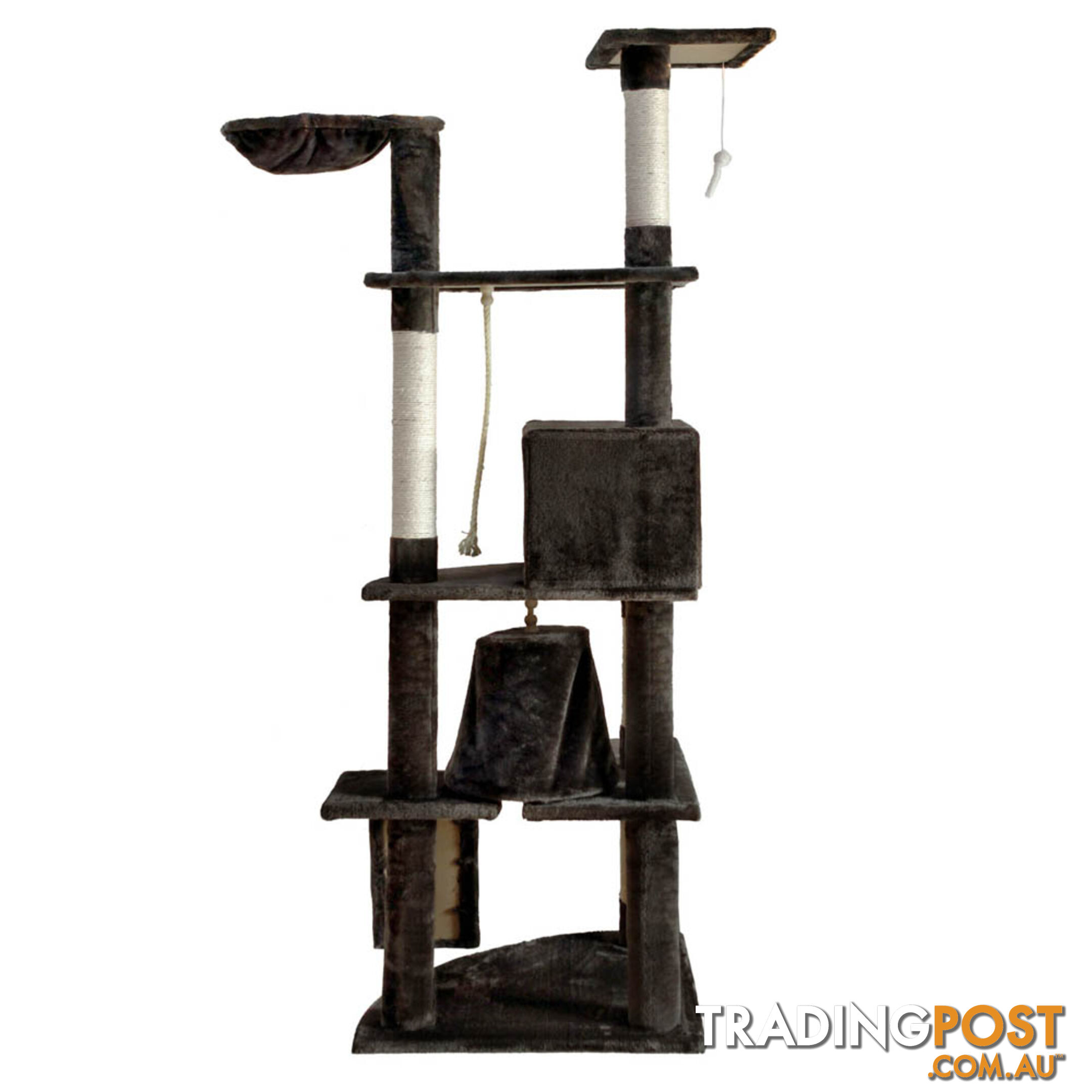 Cat Scratching Poles Post Furniture Tree 193cm Dark Grey