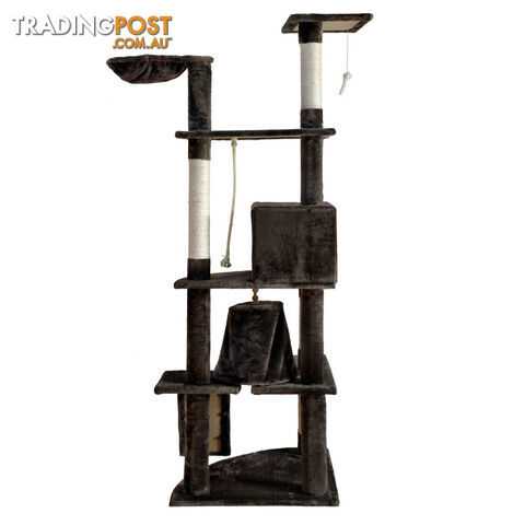 Cat Scratching Poles Post Furniture Tree 193cm Dark Grey