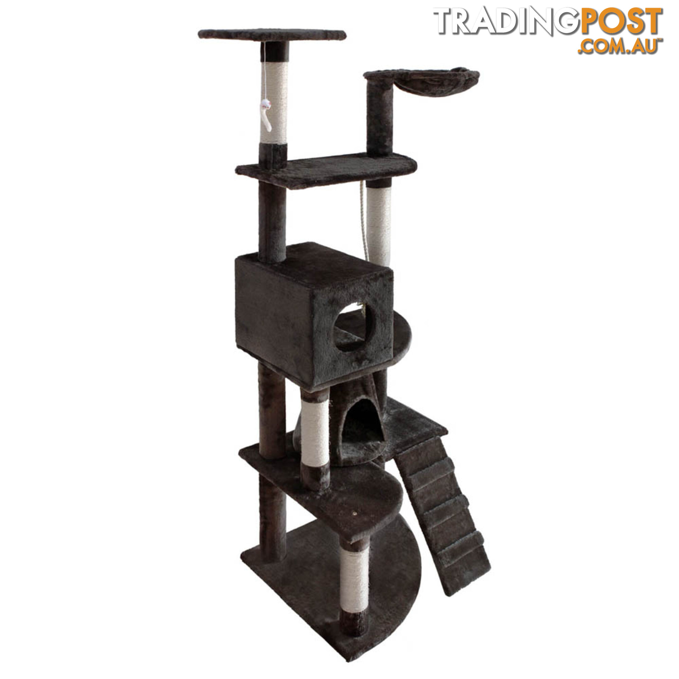 Cat Scratching Poles Post Furniture Tree 193cm Dark Grey