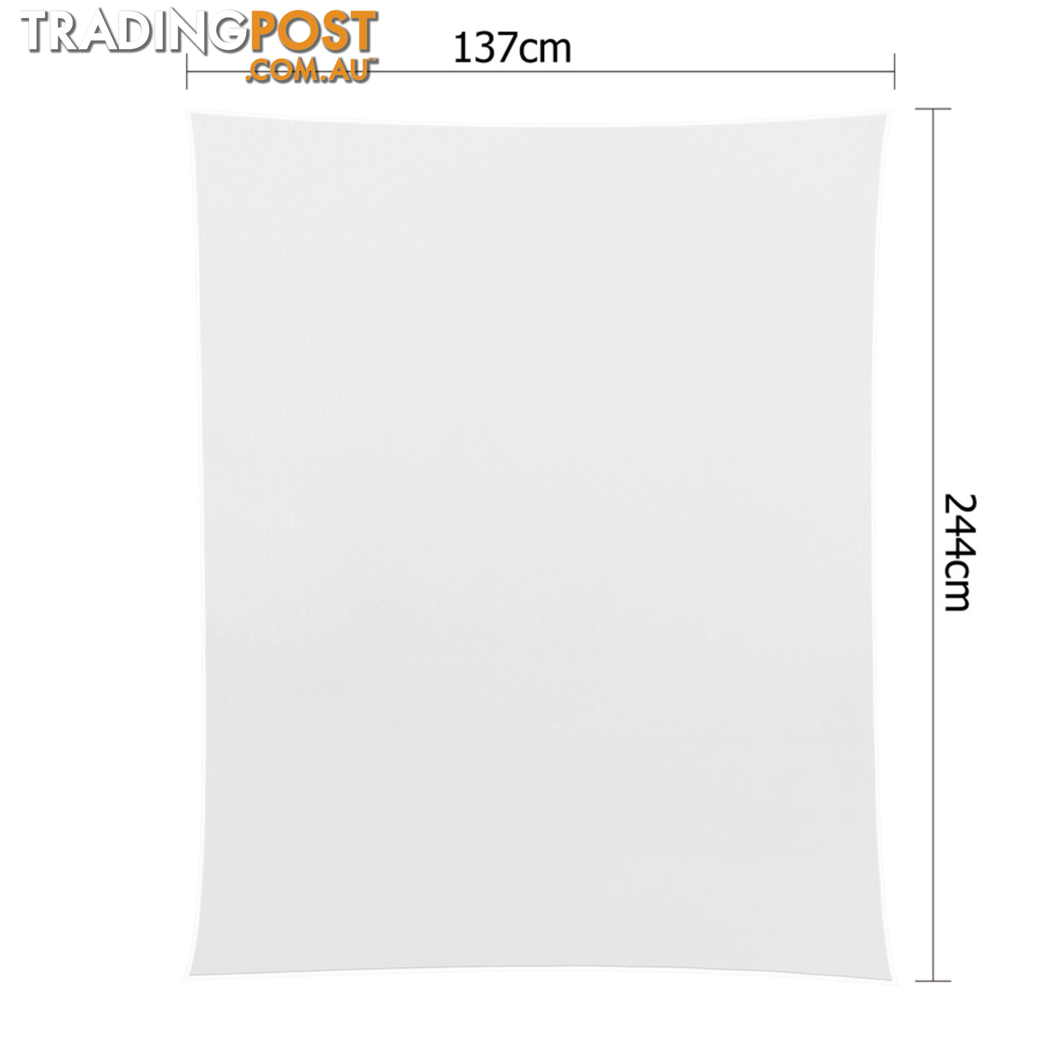 6 Pcs Wedding Table Cloth Rectangle 244cm White