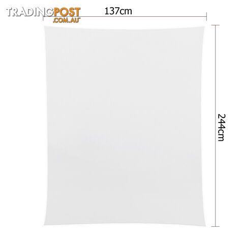 6 Pcs Wedding Table Cloth Rectangle 244cm White