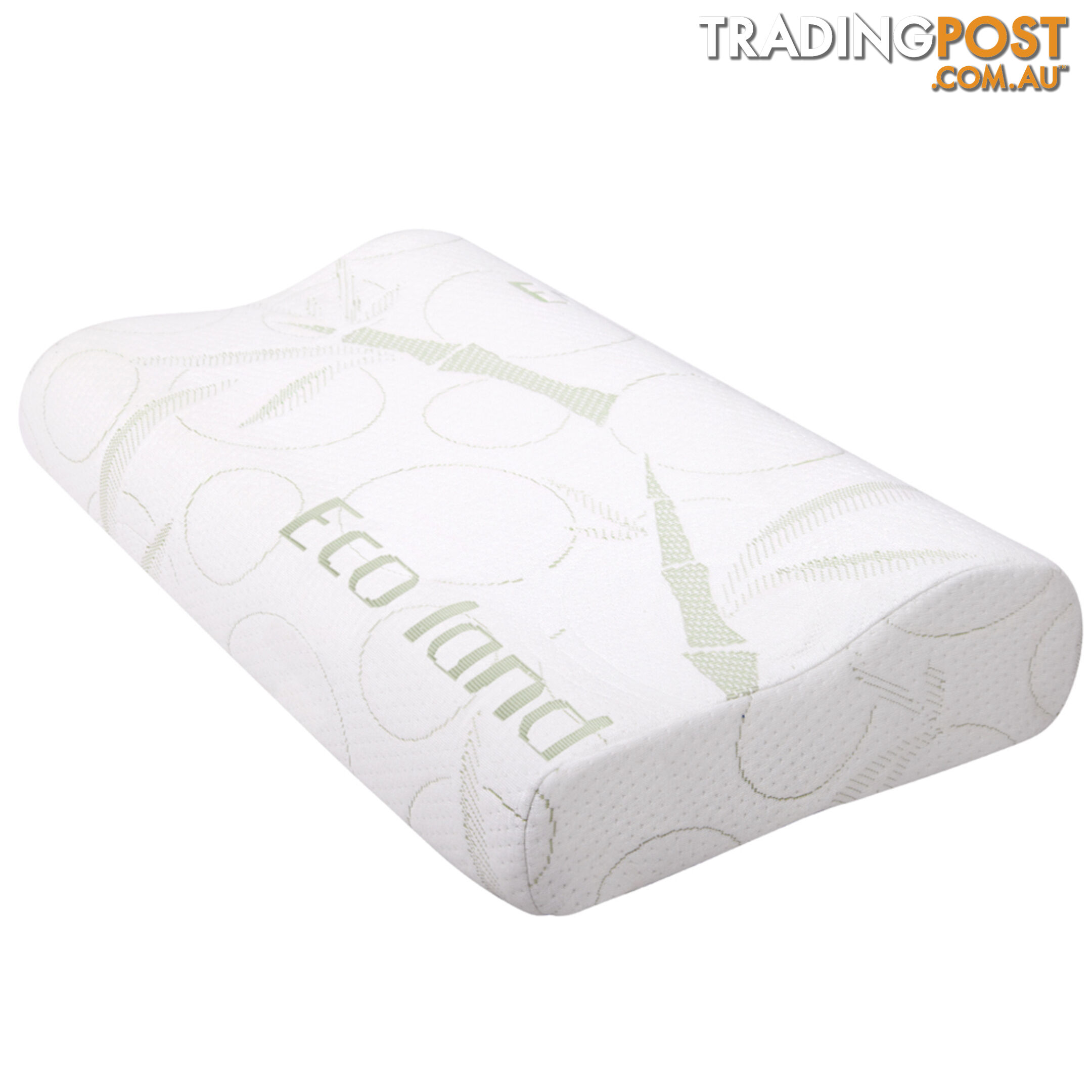 Set of 2 Bamboo Fabric Cover Contour Memory Foam Pillow 50 x 30 cm