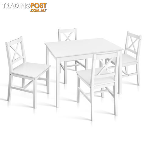 5PC Solid Pine Dining Set