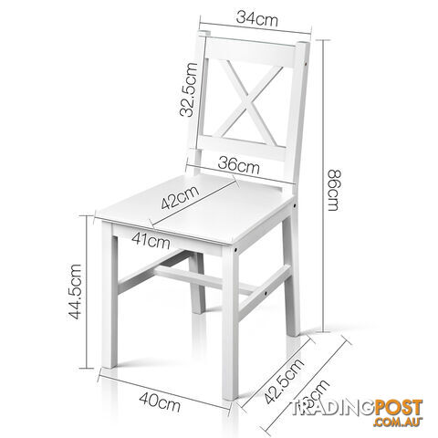 5PC Solid Pine Dining Set