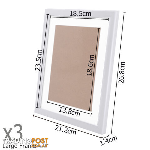 23 pcs Photo Frames Set Wall White