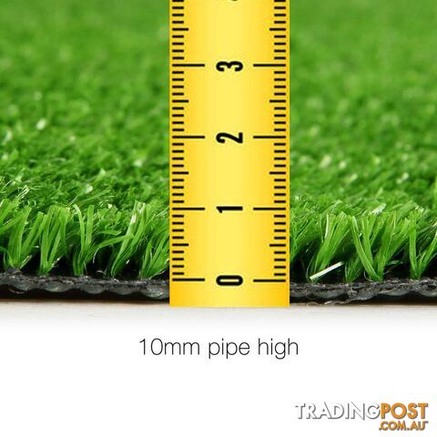 Artificial Grass 10 SQM Polypropylene Lawn Flooring 1X10M Green