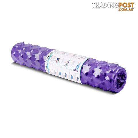 Yoga Gym Pilates EVA Stick Foam Roller Purple 79 x 13cm