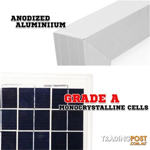 MINI 10W SOLAR PANEL KIT CARAVAN CAMPING POWER CHARGING 12V HOME BATTERY - photo 3 of 4