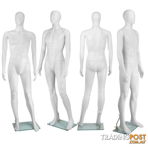 Full Body Male Mannequin Cloth Display Tailor Dressmaker White 186cm - photo 4 of 8