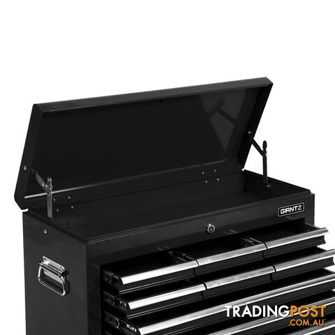 9 Drawers Tool Box Chest Black