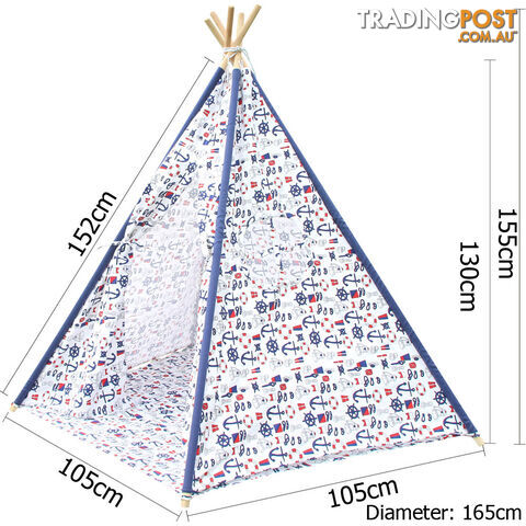 5 Poles Teepee Tent w/ Storage Bag