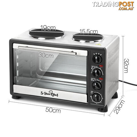 34L Benchtop Convection Oven with Twin Hot Plate