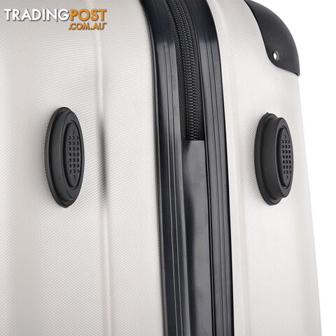 Set of 3 Hard Shell Travel Luggage with TSA Lock - White