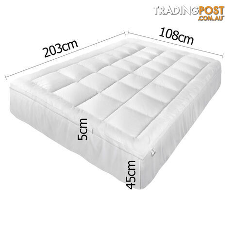 Pillowtop Mattress Topper Memory Resistant Protector Pad Cover King Single